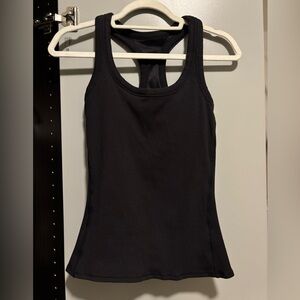 Alo Black ribbed Racerback Tank Top